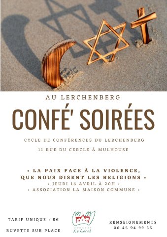 conférence confésoirées culture lerchenberg religions paix violence interreligieux